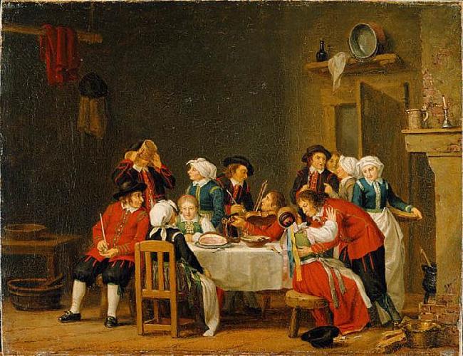 Pehr Hillestrom Convivial Scene in a Peasant's Cottage China oil painting art